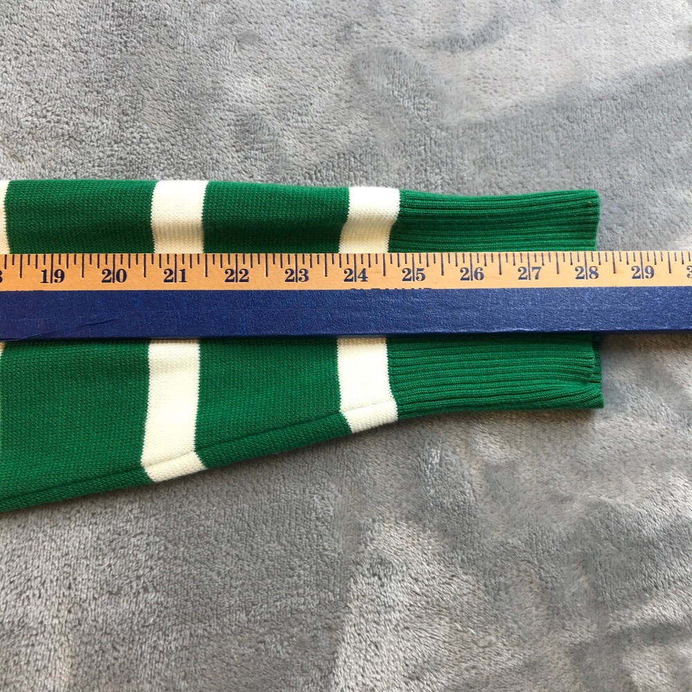 Talbots Green White Striped Side Button Cotton Blend Sweater Womens Large Preppy - Picture 10 of 16